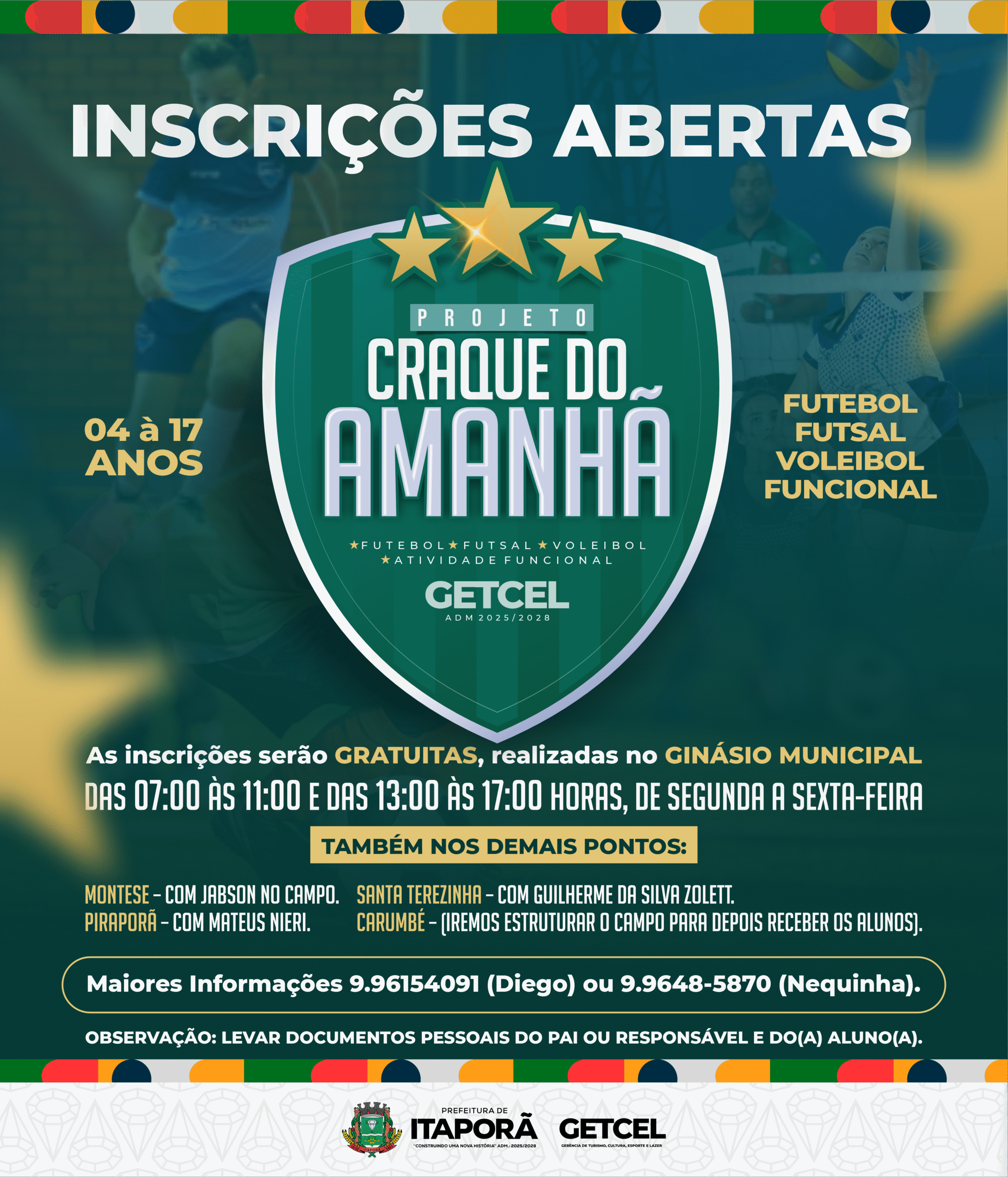 Inscrições Craque do Amanhã 2026 - FEED